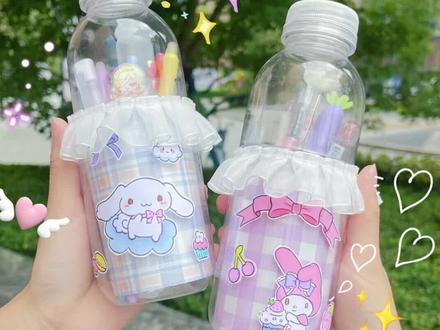 手工DIY|饮料瓶废物利用yyds!自制饮料瓶笔筒~#diy #手工 #手工diy #手工制作 #闺蜜