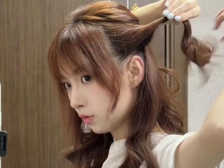 Baby美女厨房发型教程🥯/含卷发 超详细! #保姆级卷发教程 #baby同款 #卷发棒推荐 #雷瓦卷发棒 #有手就会的公主发型教程
