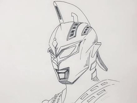 奥特曼系列线描简笔赛文#画画 #每日一练 #想画就画 @抖音小助手