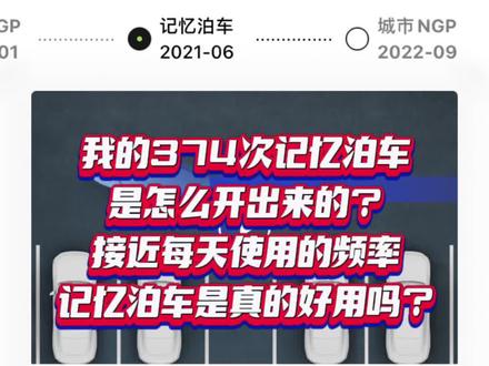 停车场记忆泊车鸡肋吗?几乎每天使用的我分享些技巧。#厉害了我的车