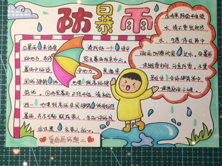 防暴雨手抄报#河南暴雨 #河南加油 #郑州加油
