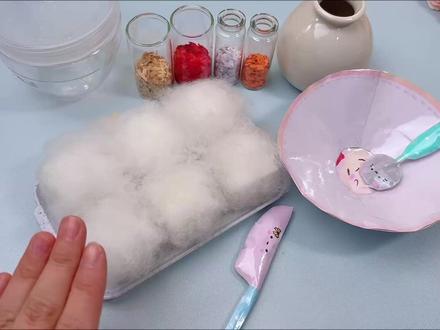 自制可以捏的嘎嘣脆霉豆腐捏捏,毛绒绒解压又好玩 #霉豆腐捏捏 #手工diy