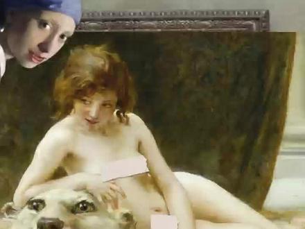 油画里的美女与野兽#油画 #艺术 #绘画 #美女与野兽