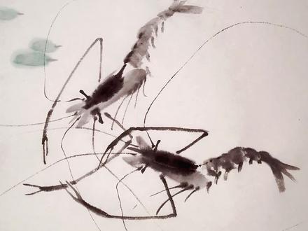 #齐白石的虾 #原创 #国画 #传统文化 #水墨写意 #写意花鸟 #一起学画画 #手绘国画作品 #每日一画 #绘画