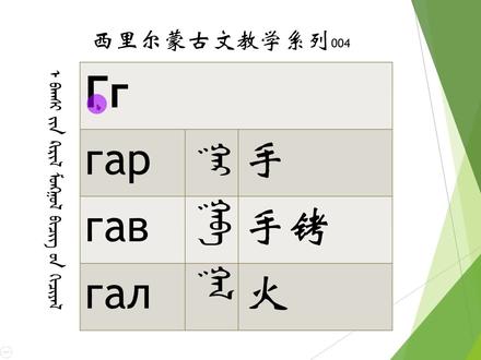 新蒙文字母表 #蒙古国 #蒙古语