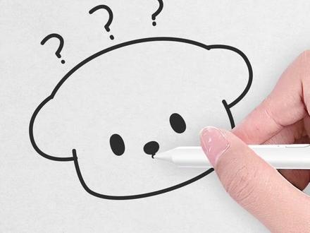 可爱的小狗简笔画,学不会来打我~#简笔画 #一学就会的简笔画 #小狗简笔画 #儿童画 #动物简笔画
