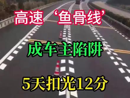 高速‘鱼骨线’成车主陷阱5天扣光12分你中招了吗
