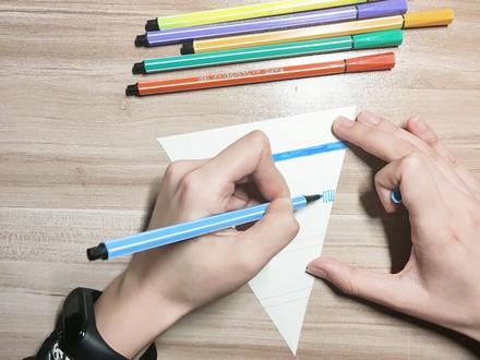 #亲子教育 #手工 #绘画 亲子课程第一期:三角旗