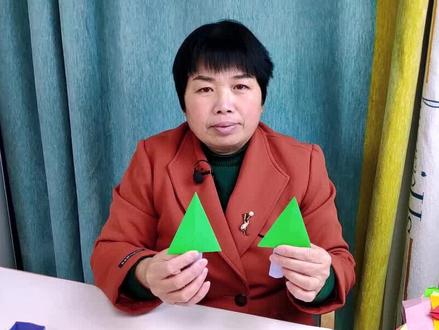 四季常青的松树折纸你也能折,跟着我的步骤就能学会 #儿童手工 #亲子手工 #手工制作 #折纸