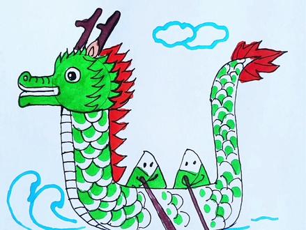 #创作灵感 端午节龙舟还能这样画?一看就会。端午节龙舟怎么画?端午节手抄报怎么画?只要看完,零基础学你也能学会。#简笔画 #手抄报 #龙舟#端午节#粽子#少儿美术@抖音小助手