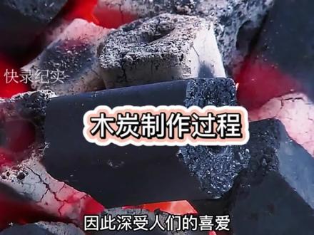 你知道吗?平时烧烤用的木炭竟是这样制成的!#制作过程 #科普 #科普一下 #木炭制作方法