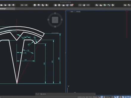 特斯拉logo讲解(顺便讲解修改命令的使用)#cad画图 #cad教程 #cad教学 #