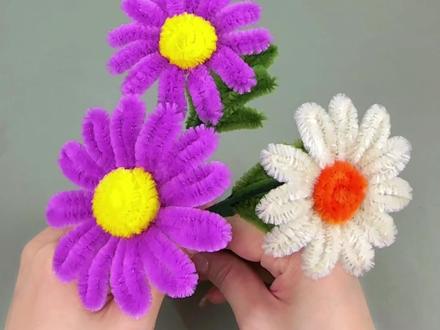手工扭扭棒小雏菊教程#手工diy #亲手制作 #手工花制作 #扭扭棒 #扭扭棒花束