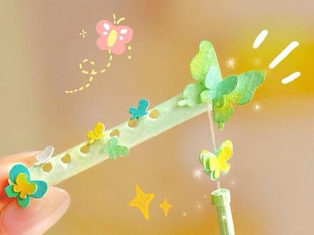 怎样用纸做一只mini玉笛✅ #迷你国风琵琶手工教程 #创作者中心 #创作灵感 #国风手工 #乐器手工