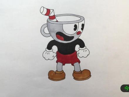 如何一步步画卡通动漫人物库法达茶杯头