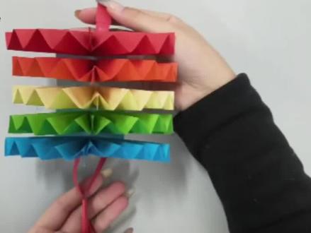 折纸灯笼做法来喽#手作diy #幼师与幼儿#寒假#春节灯笼#宝妈宝爸