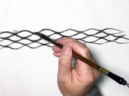 河水怎么画,三笔四笔画成 中国山水画很简单 6岁小孩也能学 #开工第一餐 #国画#学画画#写意花鸟 #简笔画