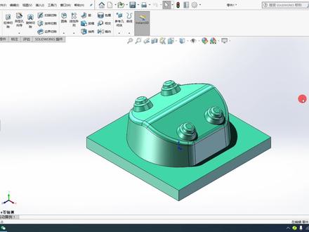 Solidworks 三维建模绘制过程练习31,用到的命令:拉伸凸台,拉伸切除,剪裁实体,镜像,拔模,圆角
#机械原理 #数控加工 #solidworks教学 #科技改变生活 #新技能速成