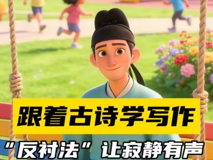 跟着古诗学写作 | 第7集:写“安静”只会用“鸦雀无声”?跟王维学一招“反衬法“!#鹿柴 #王维 #中小学生作文 #唐诗宋词 #小学生必背古诗词