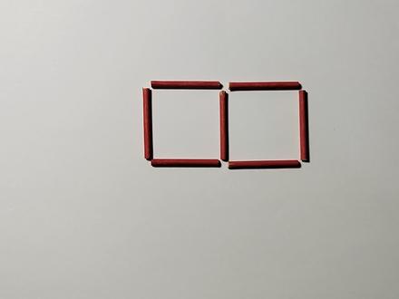 移动三根木棒变成三个正方形原来真的很简单