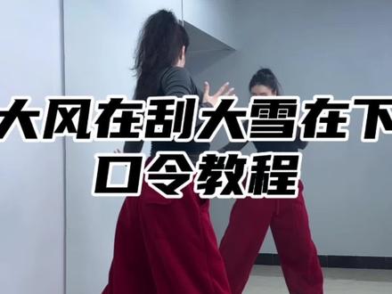 口令教程来了#大风在刮大雪在下舞蹈挑战 #大婵婵舞蹈教学 #零基础学舞蹈