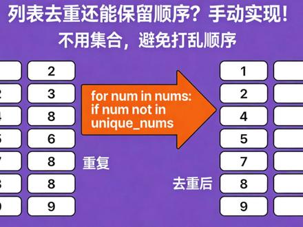 列表元素去重的两种方法#每天跟我涨知识 #Python #创作者伙伴计划