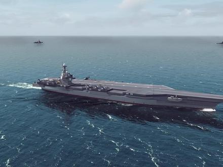 模拟演绎:福特号航母编队VS福建舰航母编队,被鹰击20团灭! #游戏画面仅供娱乐