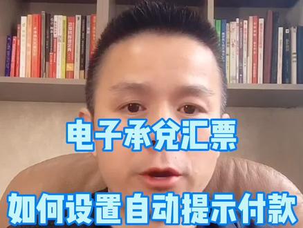 电子承兑汇票如何设置自动提示付款?#电票 #金融 @抖音小助手