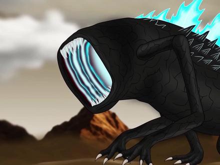 食海者与传奇哥斯拉融为一体大战食陆者哥斯拉