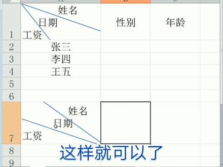 Excel常用技巧斜线表头文字调整#办公软件技巧 #excel #office办公技巧 #表格 #办公技巧