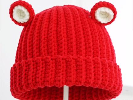 第一集|熊耳朵宝宝帽子|新手零基础钩针编织教程①#手工diy #手工编织帽子 #钩针教程