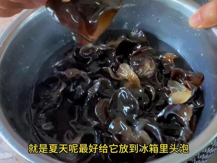 隔夜木耳能吃吗?是可以吃的,只用清水泡就可以,夏天天气热放冰箱里,#我的乡村生活 #黑木耳 #三农 #乡村守护人