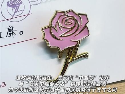 花开两地 传情千里“娇龙月季”胸针送粉丝