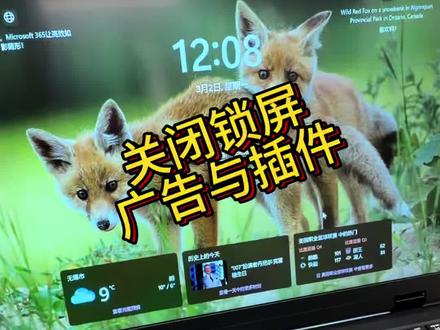 去掉锁屏广告与插件
锁屏界面太繁琐 20秒关闭#电脑知识 #电脑小白 #联想 #去广告 #系统