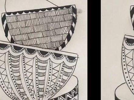 #画画 层层叠叠的碗