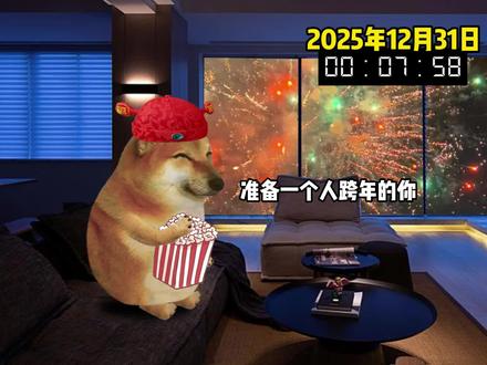 12月31日你跨年失败了,时间静止在了12月32日 #cheems #跨年 #元旦 #细思极恐