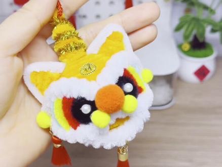 你们要的新年醒狮挂件教程来啦#扭扭棒 #醒狮挂件 #教程#手工diy #新年礼物