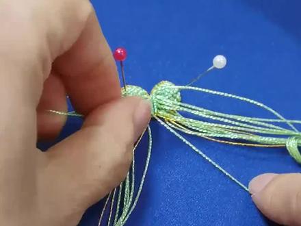 梅花胸针教程三#纯手工编绳 #绳子的快乐分享给大家 #编绳教程
