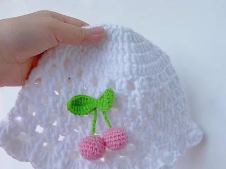 樱桃帽钩织教程05#宝宝帽子