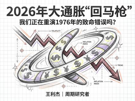 2026大通胀回马枪 | 1976年历史惊人重演 | 伯恩斯陷阱与滞胀风险
2026年1月,美国CPI数据与零售数据释放出极度危险的信号:通胀粘性与增长脆性并存。我们是否正在重蹈1976年美联储主席伯恩斯的覆辙?本视频深度拆解“伯恩斯陷阱”,分析为何现在的服务业通胀比40年前更难对付,以及在潜在的“滞胀2.0”风暴中,投资者该如何调整资产配置保护财富。订阅频道,看透周期,在经济迷雾中存续。
#2026经济 #大通胀 #美联储 #滞胀 #黄金投资