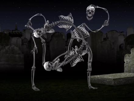 小鬼们花式跳舞,真是掌握了各种舞种呀~#骷髅