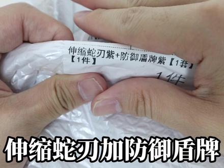 我的世界:噬魂蛇刃VS暗影之翼盾!还能伸缩? #我的世界 #烦人的村民 #玩具开箱