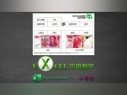 EXCEL你所不了解的技巧,自动汇率换算一样可以实现.经典EXCEL应用