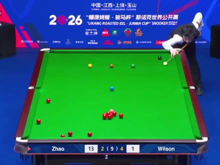 2026斯诺克世界公开赛,赵心童手感不佳遗憾落败,非常可惜! #斯诺克 #台球 #赵心童 #精彩 #热点