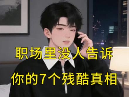 职场里没人告诉你的7个残酷真相,越早知道越不吃亏! #职场 #职场那些事 #职场新人#家庭教育#育儿