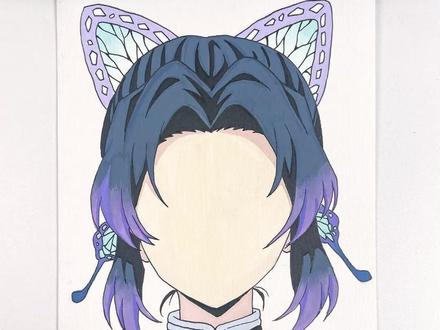 画五官挑战!!蝴蝶忍#鬼灭之刃 #绘画 #掌握直液式丙烯马克笔 #五官 #改画