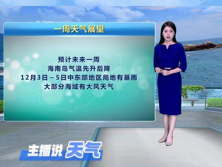 环岛国际大帆船赛天气 台风四级预警(海上)全岛多云 气温缓慢回升#海南天气 #主播说天气 #台风四级预警(海上 )#冷空气 #台风“天琴”