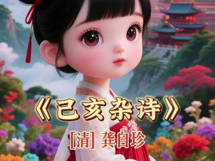 《己亥杂诗·其五》落红不是无情物,化作春泥更护花 #启蒙早教 #诗词 #国学文化 #儿童动画 #语文
《己亥杂诗·浩荡离愁白日斜》是清代诗人龚自珍写的组诗《己亥杂诗》中的第五首,写诗人离京的感受。全诗分前后两部分,前两句为第一部分,后两句为第二部分。在第一部分里,诗人以天涯、日暮、落花写出一片浩荡的离愁,以落花自况,赋予自己的身世之感;第二部分以落花为过渡,从落花——春泥展开联想,把自己变革现实的热情和不甘寂寞消沉的意志移情落花,然后代落花立言,向春天宣誓,倾吐了深曲的旨意。全诗意象单纯,而情景浑成,比兴无端,而心迹昭然,短短二十八字,展示了诗人博大的胸怀,揭示了一种难能可贵的生命价值观,具有涵包天地的思想和感情容量,堪称定庵诗的压卷之作。
①原文
浩荡离愁白日斜,吟鞭东指即天涯。
落红不是无情物,化作春泥更护花。
②译文
离别京都的愁思浩如水波向着日落西斜的远处延伸, 马鞭向东一挥,感觉就是人在天涯一般。
从枝头上掉下来的落花不是无情之物,即使化作春泥,也甘愿培育美丽的春花成长。
③注释
⑴浩荡离愁:离别京都的愁思浩如水波,也指作者心潮不平。浩荡:无限。
⑵吟鞭:诗人的马鞭。
⑶东指:东方故里。
⑷即:到。
⑸天涯:指离京都遥远。
⑹落红:落花。花朵以红色者为尊贵,因此落花又称为落红。
⑺花:比喻国家。
④创作背景
道光十九年(1839),也就是鸦片战争的前一年,龚自珍已48岁,对清朝统治者大失所望,毅然决然辞官南归,回归故里,后又北上迎取眷属,在南北往返途中,他有所思,有所感,就用鸡毛写在账簿纸上,投入一个竹筐里。后来共“得纸团三百十五枚,盖作诗三百十五首也”(《与吴虹生书》),写就巨型组诗。这就是著名的《己亥杂诗》──那一年是己亥年。本文选自《己亥杂诗》的第五篇。