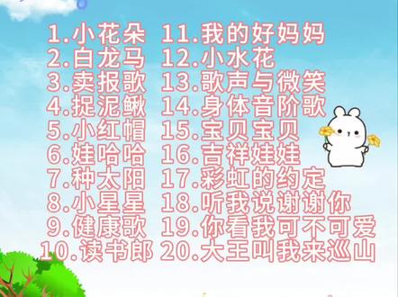 0~3岁经典儿歌合集✨助力宝宝语言启蒙 #0到3岁早教 #经典儿歌 #宝宝磨耳朵 #哄娃儿歌 #幼儿语言启蒙
0-3岁是宝宝语言黄金启蒙期
多听经典儿歌,锻炼听觉、语感,安抚情绪,
循环播放给宝宝听🎵