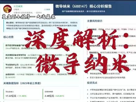 每日认识一家公司【微导纳米】